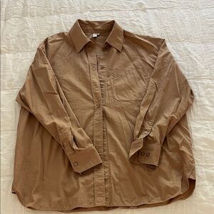 & Other Stories Brown Button-Up Shirt